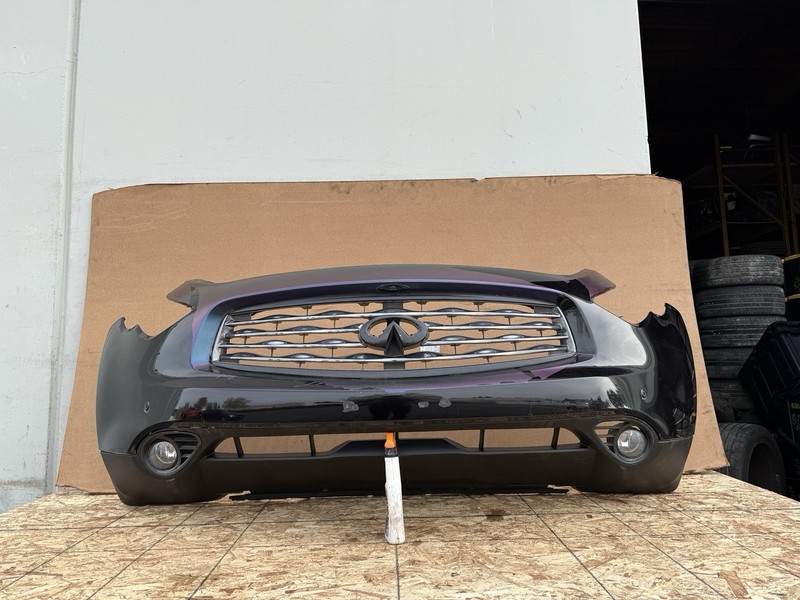 INFINITI FX35 FX37 FX50 2009-2013 OEM FRONT BUMPER COVER WITH GRILLS SENSORS BLK