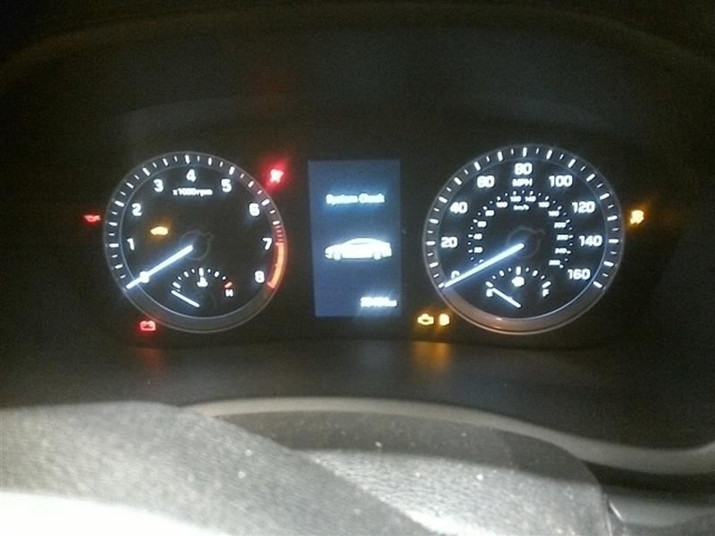2018 Hyundai Sonata speedometer tach temp fuel gauge cluster MPH 3.5" display 18
