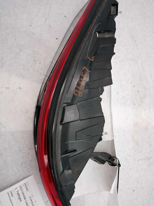 2023 Jeep Grand Cherokee Left Tail Light Assembly White, Used, 28K Miles