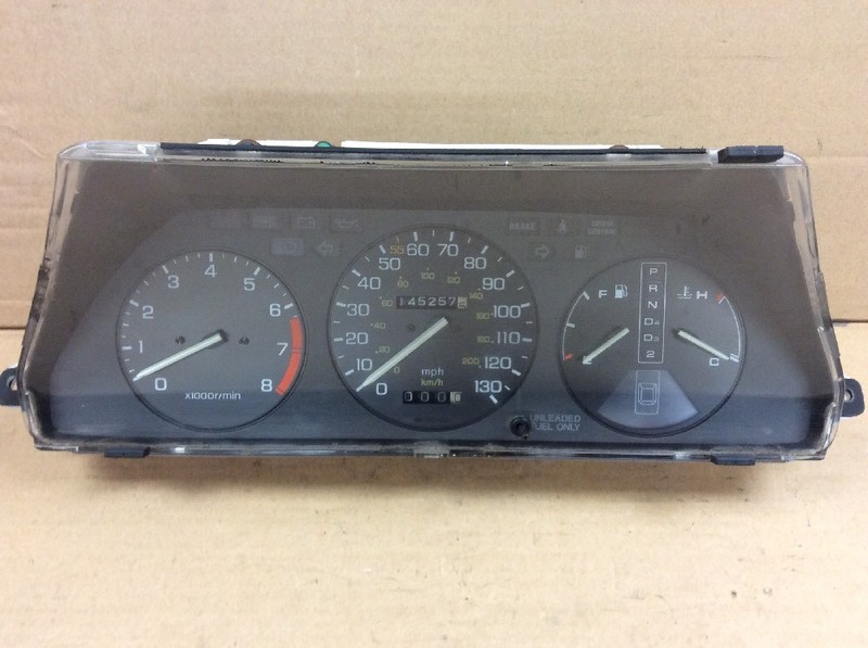 86 87 Accord LXi 4DR Auto Instrument Cluster Speedo Tacho Meter Gauges Used OEM