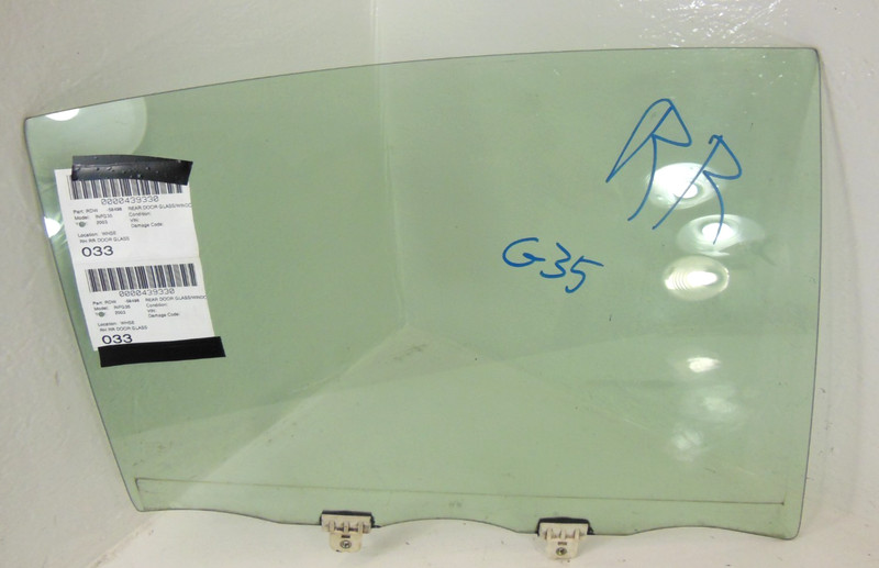 2003-2006 Infiniti G35 Rear Door Window Glass Passenger Right RH OEM
