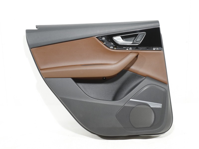 17-19 Audi Q7 Rear LEFT Driver Side Interior Door Panel Trim Nougat Brown OEM