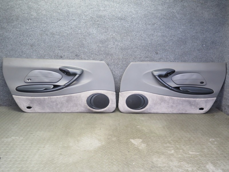 1998-1999 PORSCHE BOXSTER 986 LEFT & RIGHT DOOR INTERIOR TRIM PANEL SET GRAY