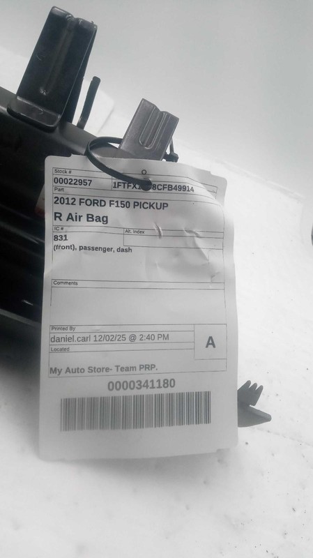 2012 Ford F150 Instrument Panel Air Bag OEM AL3Z15044A74AA White Used 248K Mi