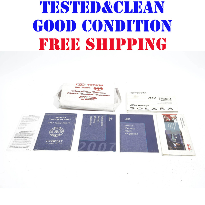 2007 TOYOTA SOLARA OWMERS MANUAL BOOK SET OF 7 OEM