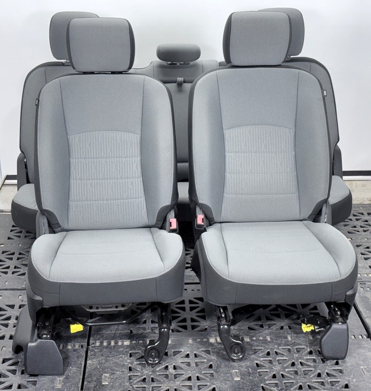 ✅ 09-24 RAM 1500 Classic 2500 3500 OEM CLOTH FRONT SEAT SET (2) Gray LEFT RIGHT