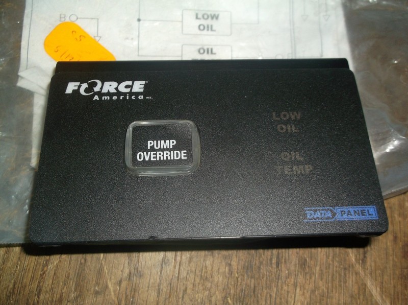 Force America Data Panel UL94V-0 Pump Override 21001 *FREE SHIPPING*