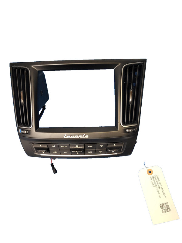 Used Oem Maserati Dash Display Screen Bezel & Control Panel 2017-2020 Levante