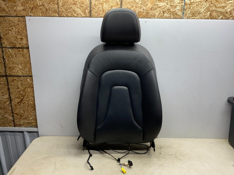 2009-2012 AUDI A4 RIGHT PASSENGER SIDE FRONT SEAT UPPER PORTION BLACK LEATHER
