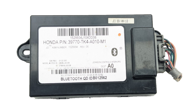 2009 ACURA TL BLUETOOTH COMMUNICATION CONTROL MODULE 39770-TK4-A010-M1