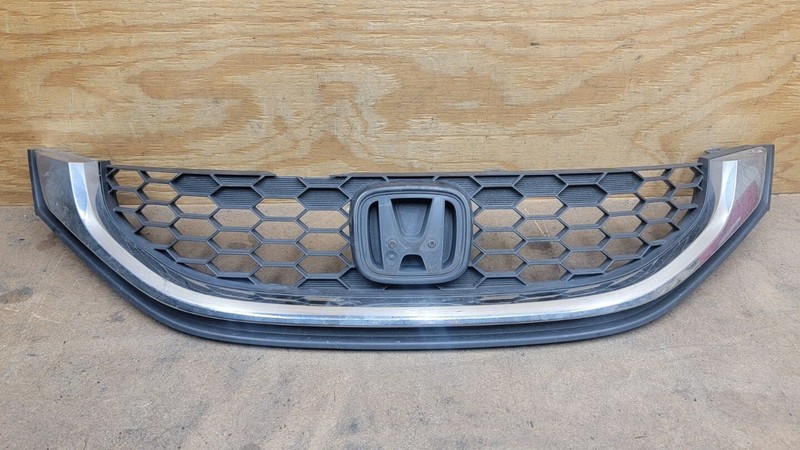 2013 2014 2015 HONDA CIVIC HONEYCOMB FRONT BUMPER UPPER GRILLE OEM "DAMAGED"