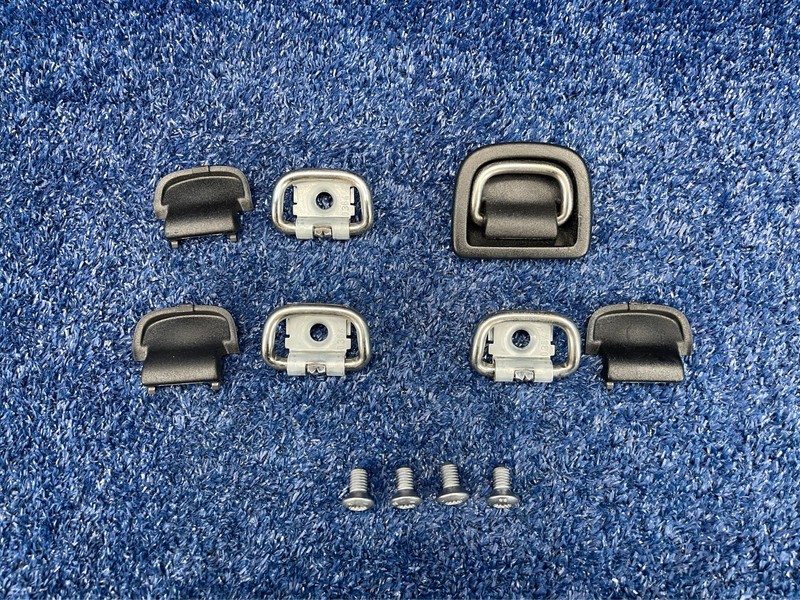 2015-2020 AUDI A3 S3 TRUNK QUARTER TRIM PANEL TIE DOWN HOOK OEM -SET OF 4-