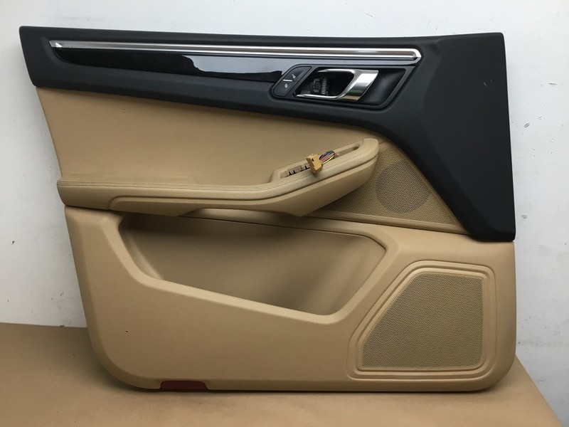 Porsche Macan Front Left Driver Door Panel W/ Switch Handle Wood Trim 15 -18 :Y