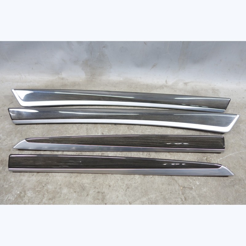 2011-2016 BMW F10 5-Series Int Door Wood Trim Finisher Set Anthracite Fine Line