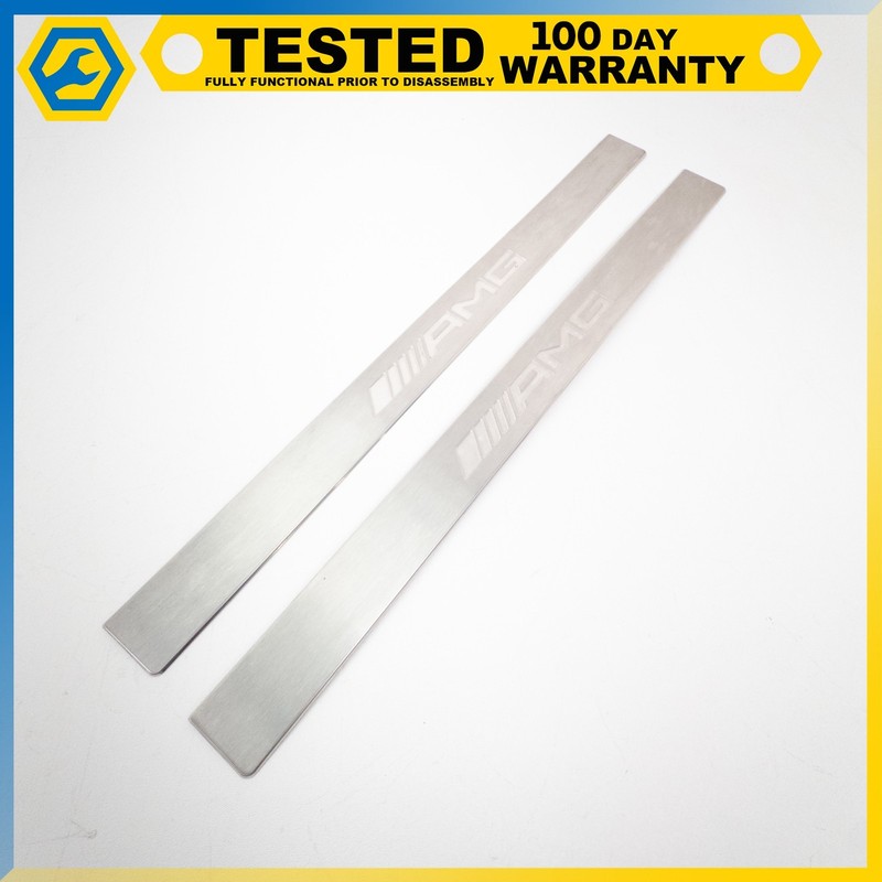12-18 MERCEDES-BENZ CLS63 AMG FRONT LEFT RIGHT DOOR SILL SCUFF PANEL TRIM SET OE