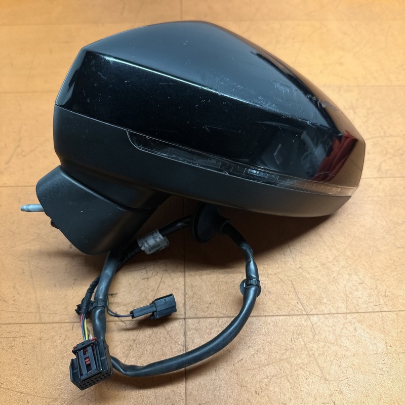 2015 - 2018 AUDI A3 S3 LEFT DOOR MIRROR HEATED MEMORY BLIND SPOT BLACK LH LF OE
