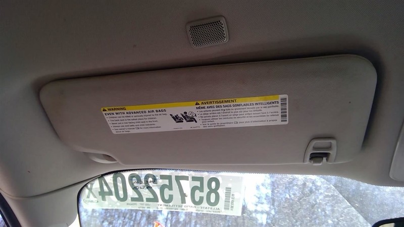 Driver Sun Visor VIN J 11th Digit Limited Illuminated Fits 07-17 ACADIA 722143