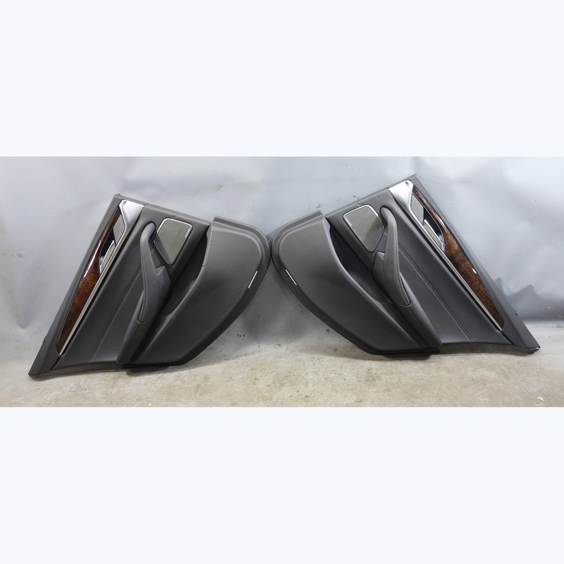2017-2020 BMW G30 5-Series Rear Interior Door Trim Panel Pair Black Leather OEM