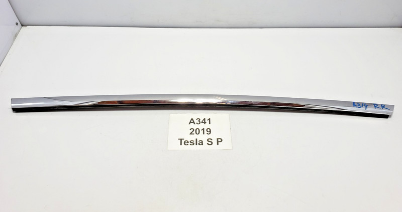 ✅ 12-20 OEM Tesla Model S Rear Right Passenger Side Exterior Chrome Belt Molding