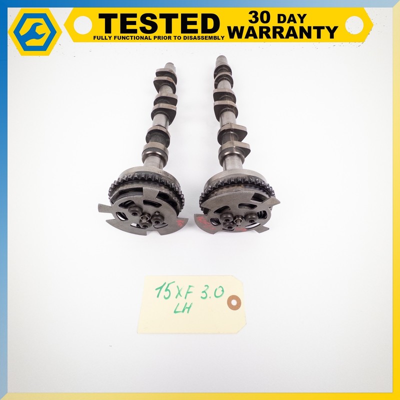 13-21 Jaguar XJ XF 3.0L engine LEFT INTAKE & EXHAUST CAMSHAFT OEM