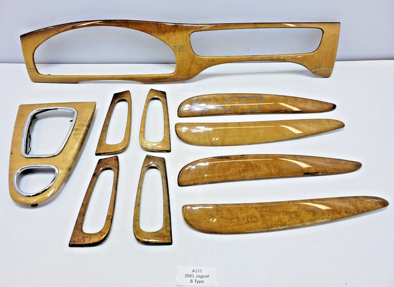 β
03-08 OEM Jaguar S-Type X200 Front Rear Dashboard Center Wood Trim SET NOTE*
