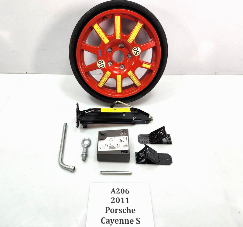 ✅ 11-18 OEM Porsche Cayenne 958 Spare Tire Wheel Rim 6.5x18 w/ Jack Tools Kit *