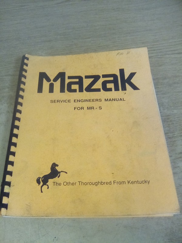 Mazak Service Engineers Manual For MR-S