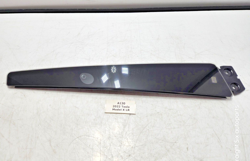 ✅ 21-23 OEM Tesla Model X Left Driver Side B Pillar Glass Applique W/ Camera