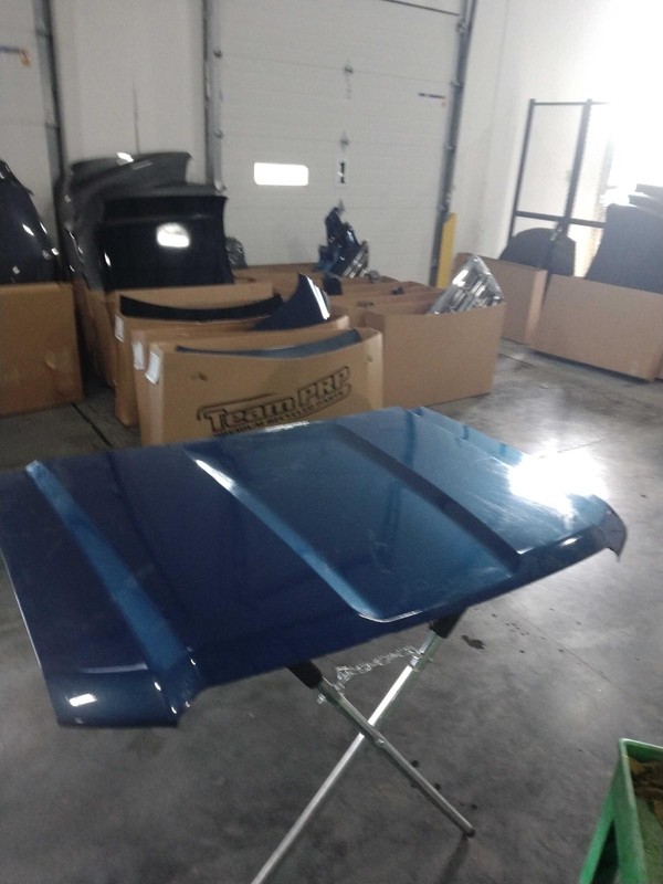 2015 GMC Sierra 1500 Hood Panel Blue OEM Used 23135144 124k Miles