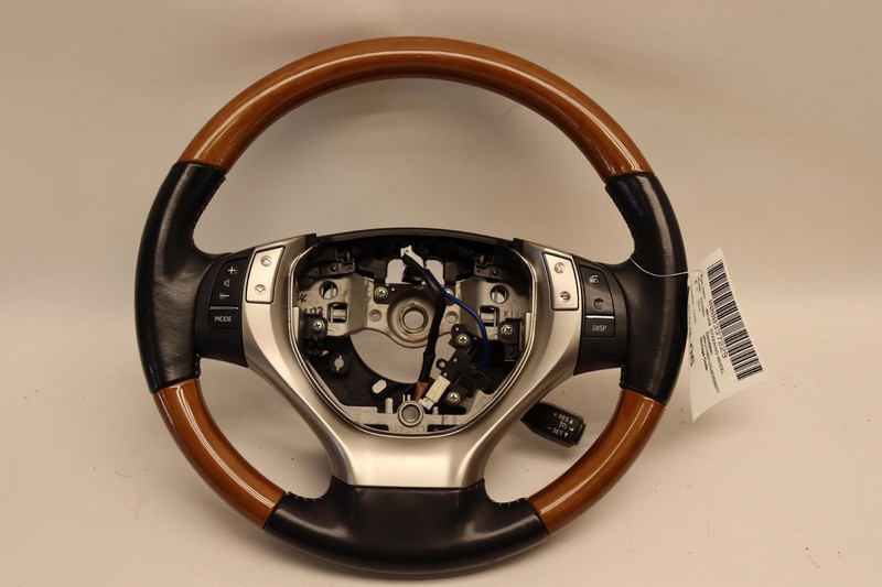 2014-2015 LEXUS ES300H DRIVER STEERING WHEEL WOOD & LEATHER & SWITCHES OEM