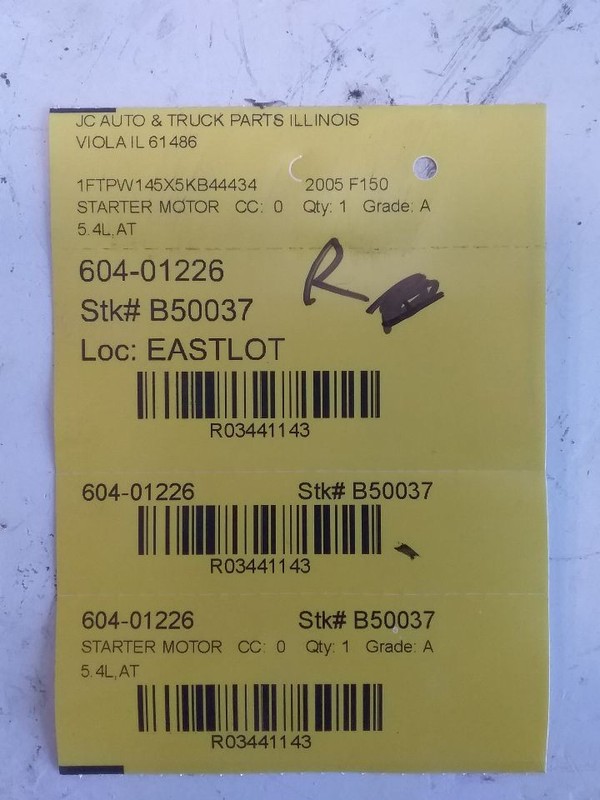 Starter Motor Thru 10/21/12 Fits 99-09 11-13 FORD F250SD PICKUP 3441143