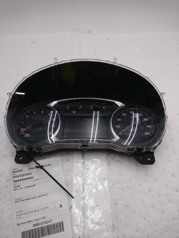 2019 Chevrolet Equinox Speedometer Gauge OEM Black Used SCUFFED LENS 124K