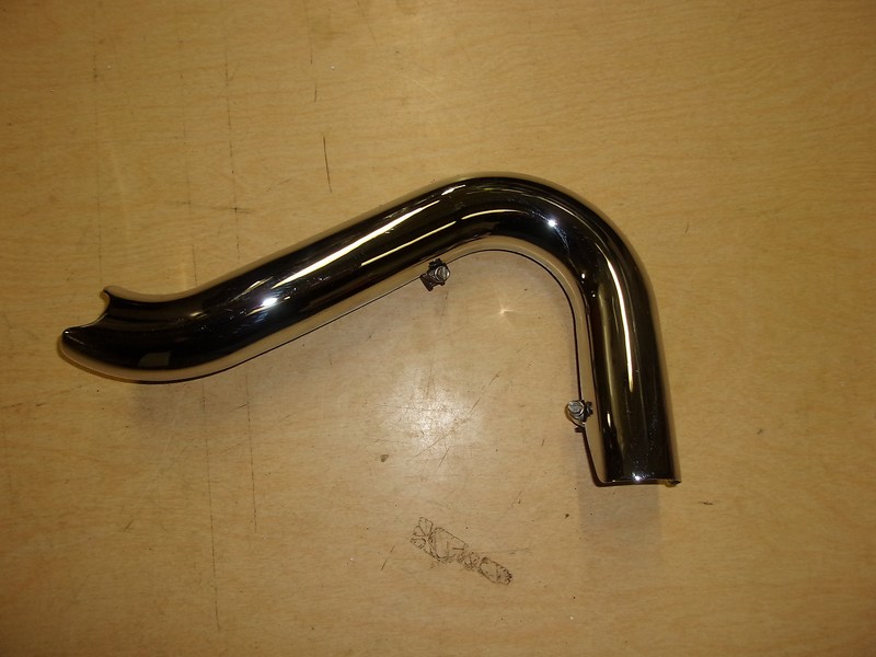 Muffler Cover Chrome Bracket 2" Diameter 12" to Bend 6-1/2" from Bend