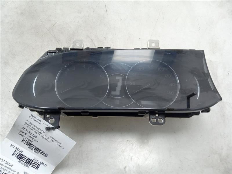 08-10 TOYOTA AVALON 3.5L FWD AT SPEEDOMETER INSTRUMENT CLUSTER ASSEMBLY