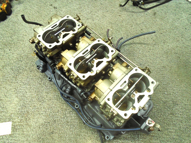 CARBURETOR SET W INTAKE 64C-14301/02/03-S1-00 YAMAHA OUTBOARD 2002 2003 150 HP