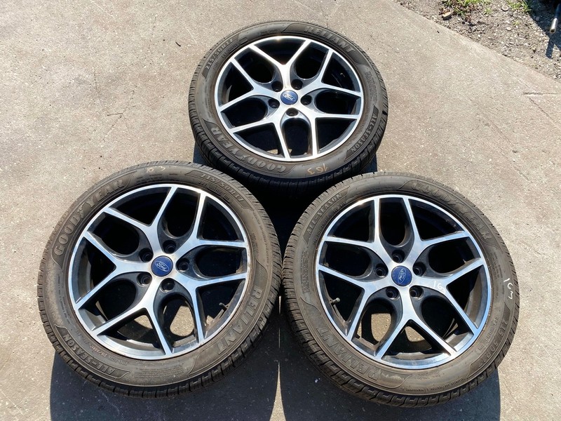 12-18 FORD FOCUS SEDAN WHEEL RIMS ALLOY Y SPOKE 17"x7" w/ TIRES SET 3 OEM