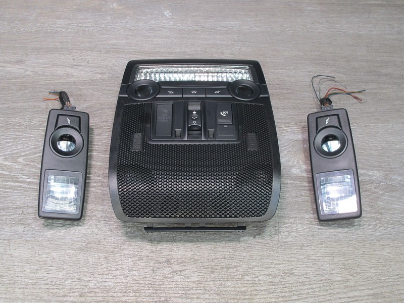 07-13 BMW E70 E71 E72 OVERHEAD CONSOLE & REAR READING INTERIOR LIGHT BLACK SET
