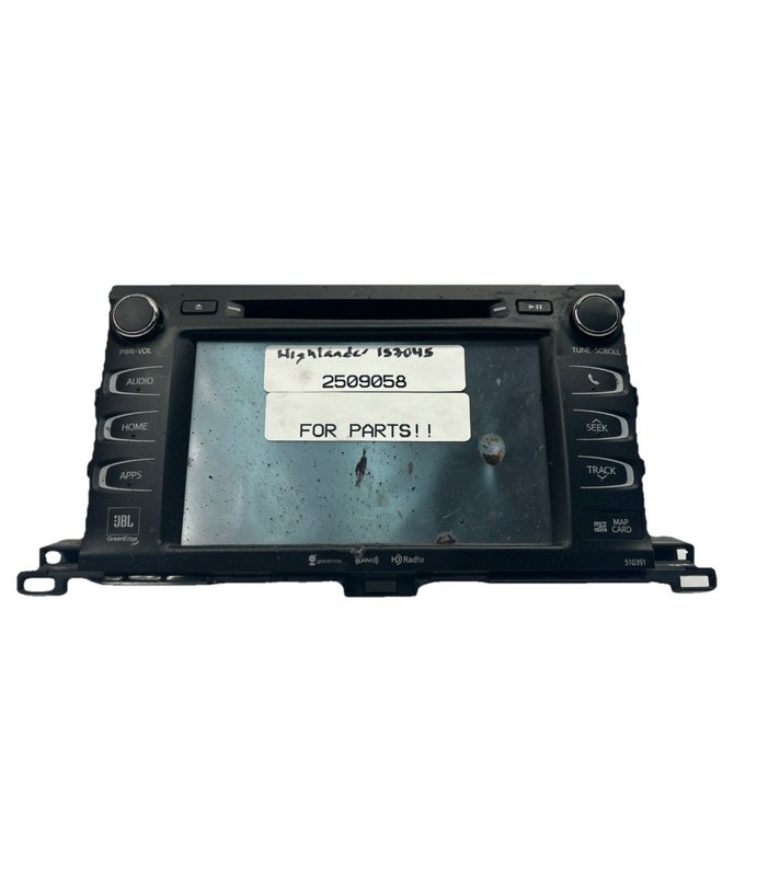 2017 2018 2019 Toyota Highlander radio am fm display receiver ONLY FOR PARTS