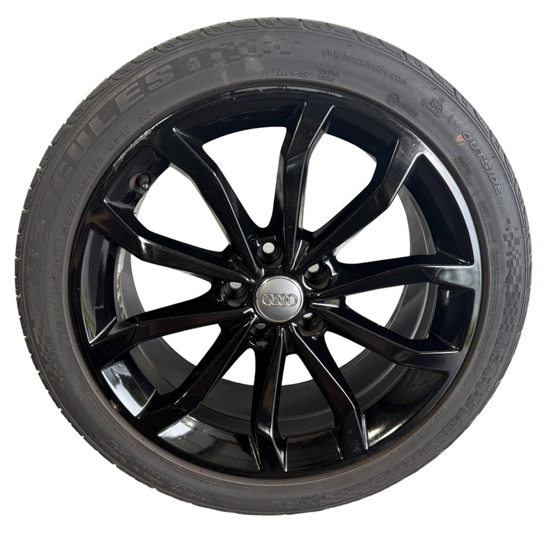 π 2019 AUDI A4 S4 18x8 MULTI SPOKE WHEEL RIM BLACK W/ TIRE 8W0601025H OEM