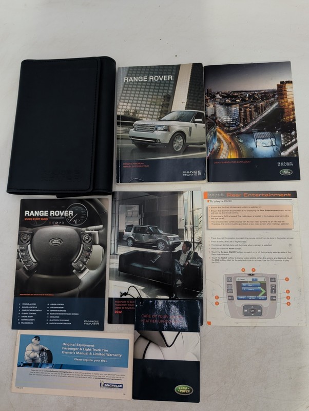 2012 Land Range Rover Sport HSE Supercharged Owners Book Set With Case