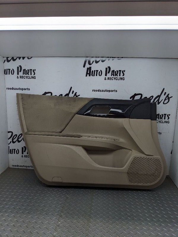 2013-2015 HONDA ACCORD EXL FRONT LEFT DOOR PANEL BEIGE LEATHER OEM 1142612