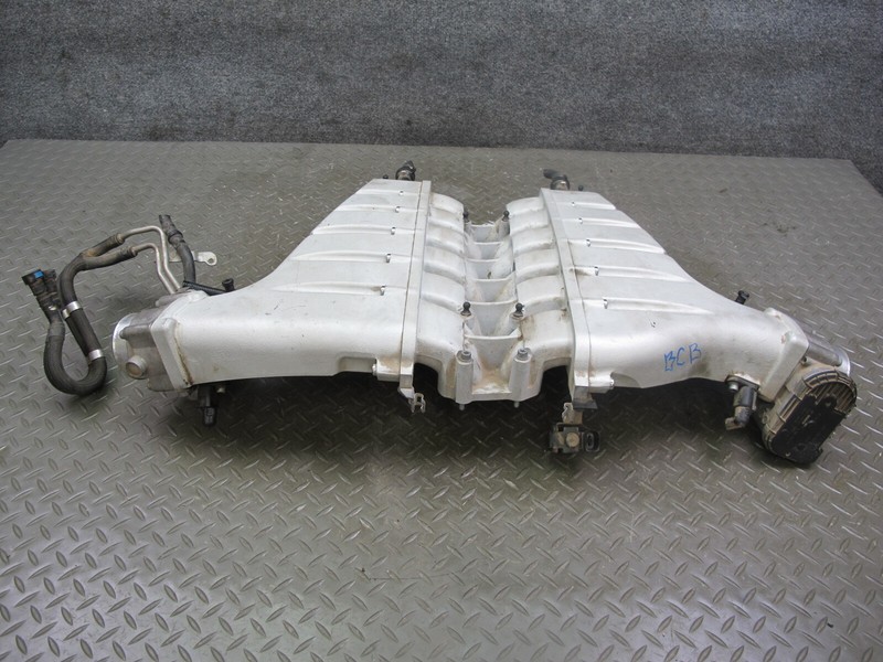 07-11 BENTLEY CONTINENTAL GTC GT AIR INTAKE MANIFOLD W THROTTLE BODY 07C133267AM