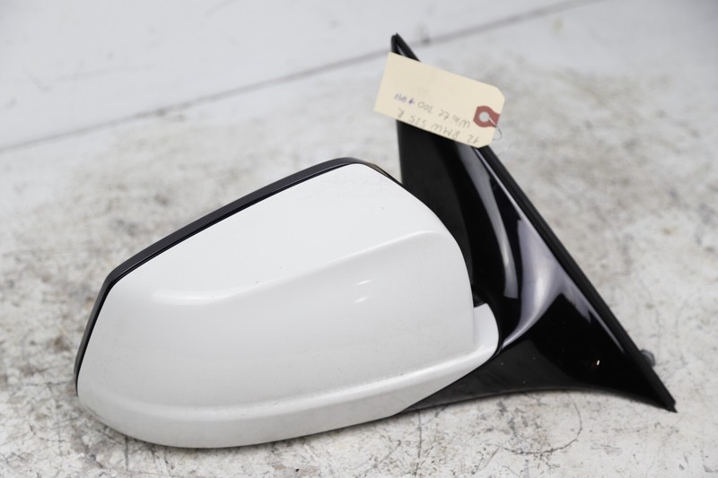 11-13 BMW F10 528i 535i 550i Left Driver Mirror Fold-In No Camera White 300 OEM