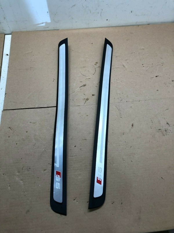 2008-2016 AUDI A5 LEFT & RIGHT DOOR SILL PANEL / SCUFF PLATE SET OF 2 OEM