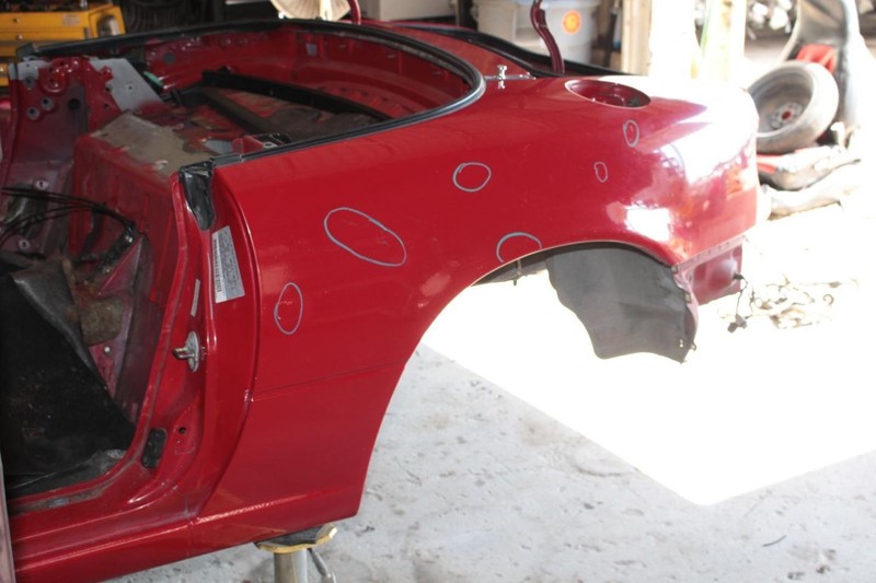 90-97 Mazda MX-5 Miata NA Driver Left Rear Quarter Panel Cut