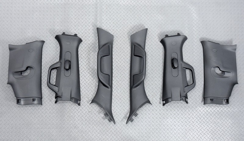 ✅ 19-26 RAM 1500 5th Gen OEM A-B-C-PILLAR UPPER MOLDING SET Black TRIM PANEL 55K
