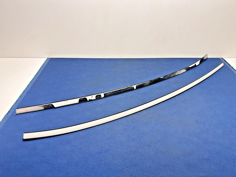 09-15 Jaguar XF Left & Right Roof Rail Rack Window Molding Trim White SET OEM