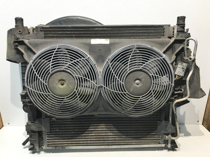 98-05 Mercedes W163 ML320 Engine Motor Dual Cool Cooling Fan Shroud Assembly