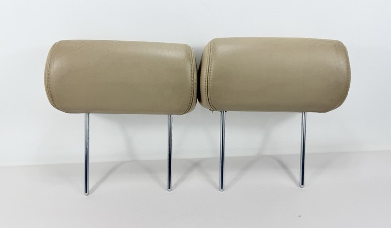 2007-2013 Chevy Suburban Tahoe GMC Yukon 2nd Row Black Leather Headrest Pair OEM