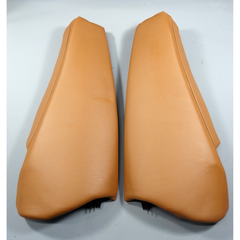 2007-2013 BMW E92 3-Series Coupe Rear Seat Side Bolster Pair Saddle Brown OEM